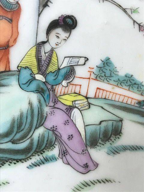 7537 民国陈生发粉彩红楼梦故事圆盘图5