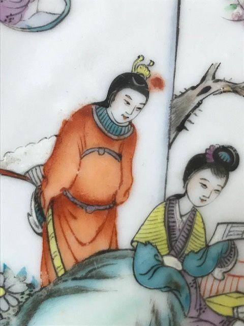7537 民国陈生发粉彩红楼梦故事圆盘图6