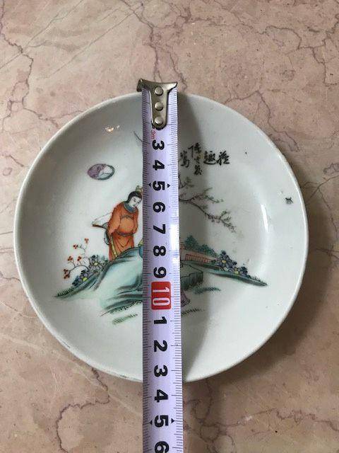7537 民国陈生发粉彩红楼梦故事圆盘图10