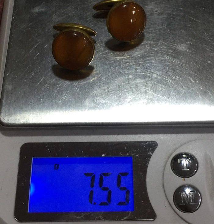 8107欧洲回流俄罗斯金工蜜蜡袖扣图10