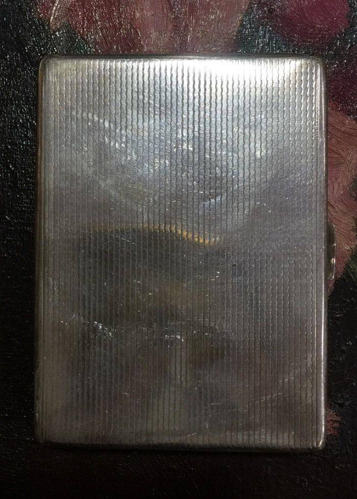 8110欧洲回流老合成银烟盒图2