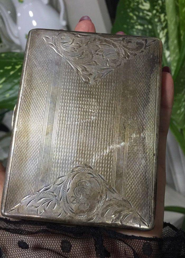 8110欧洲回流老合成银烟盒图9