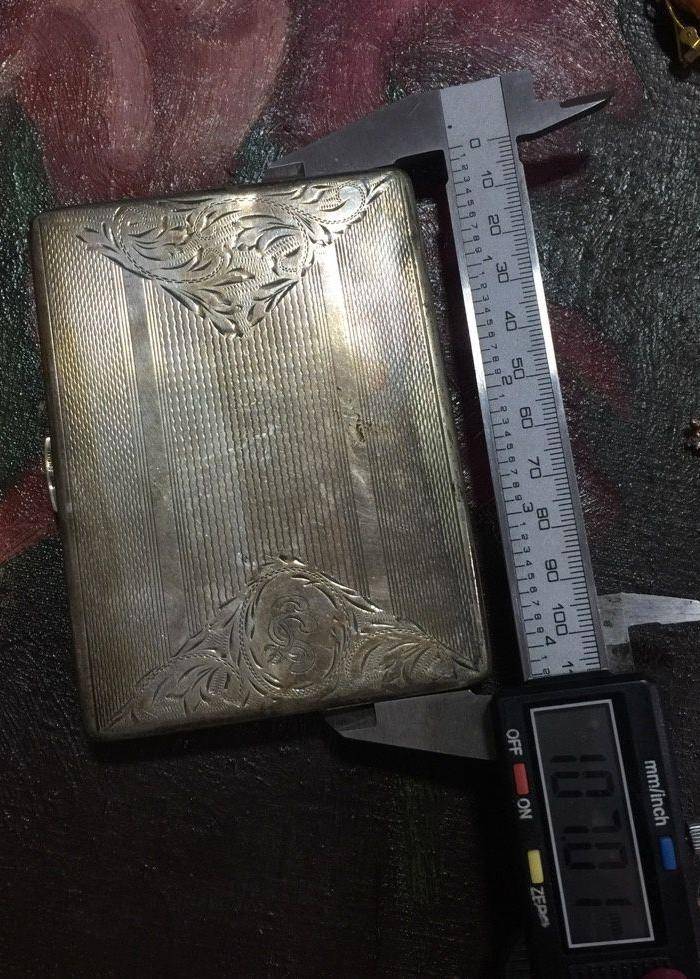 8110欧洲回流老合成银烟盒图11