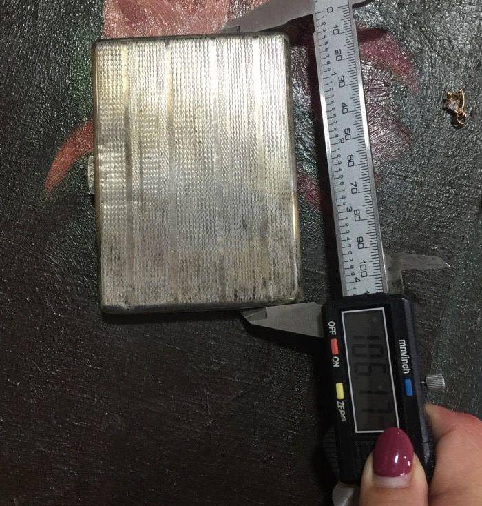 8111欧洲回流老合成银烟盒图8