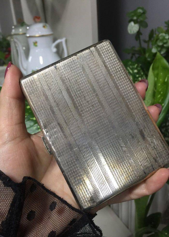 8111欧洲回流老合成银烟盒图12