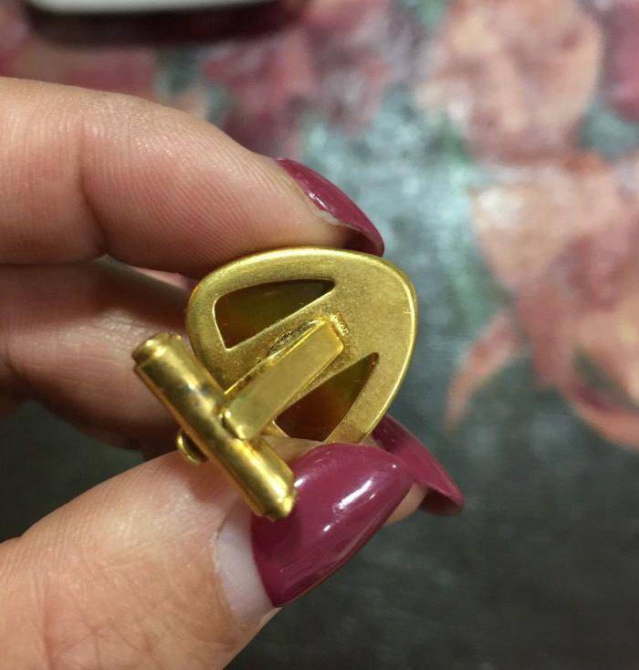 8121欧洲回流俄罗斯金工琥珀袖扣图4