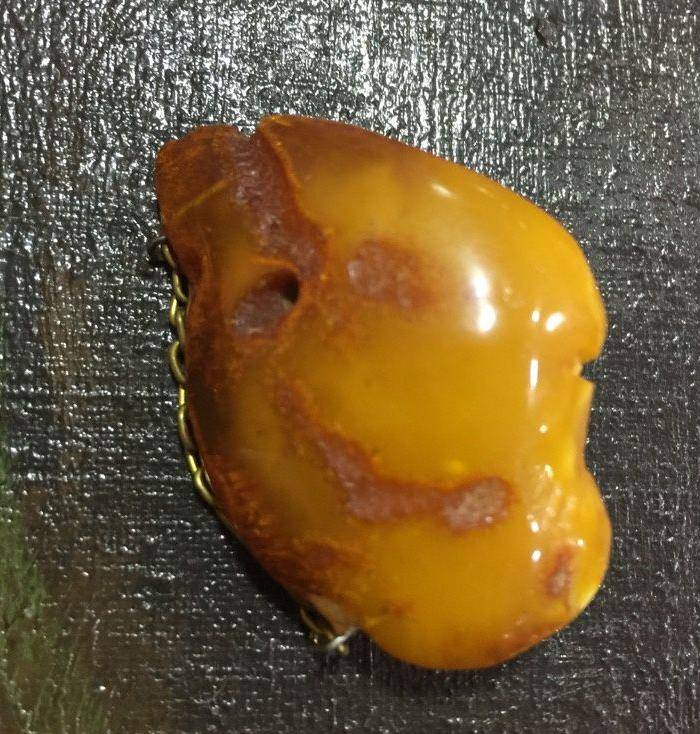 8126欧洲回流老蜜蜡胸针图8