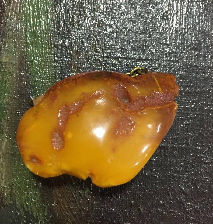 8126欧洲回流老蜜蜡胸针图7