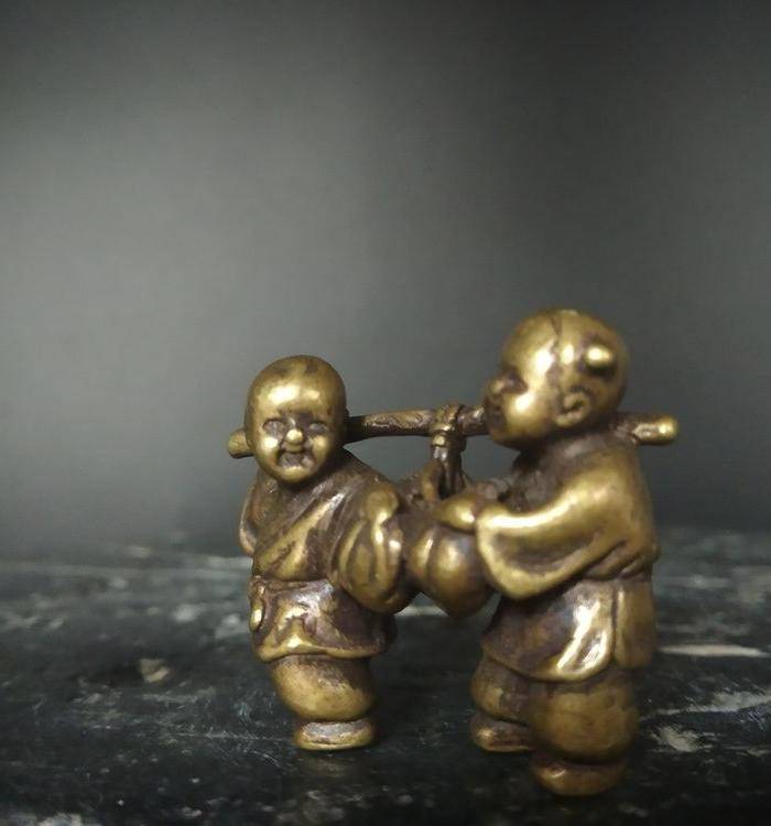 精品 收藏级 童子祝祷摆件图4