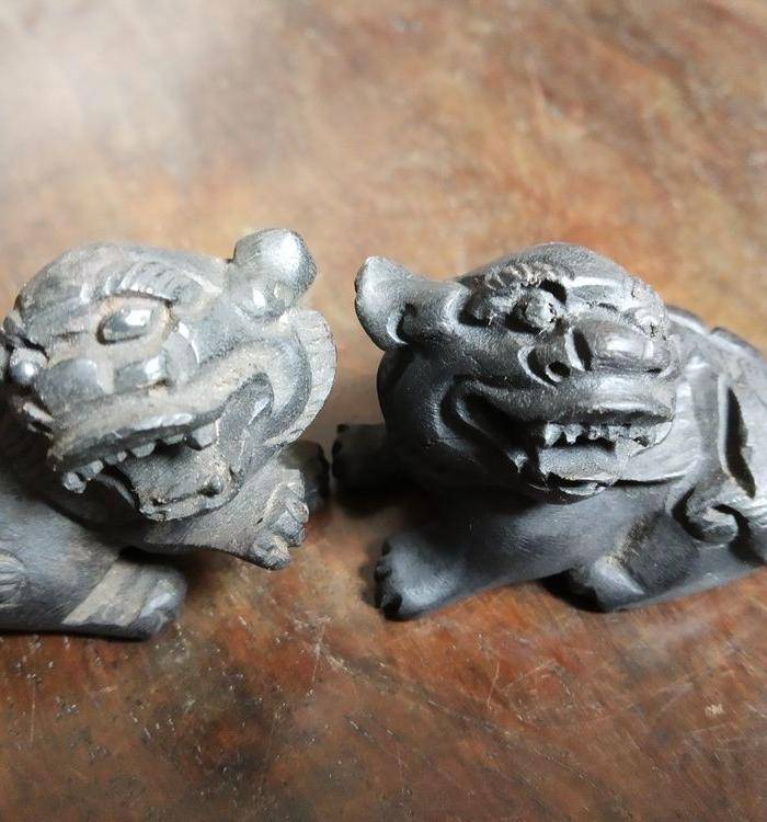 珍贵 老沉香双狮摆件 保真图3