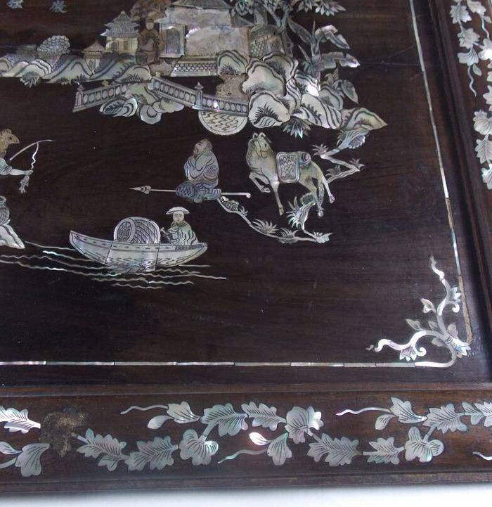 老红木螺钿特大挂屏图5