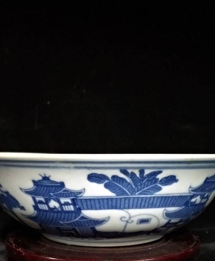 英国回流的人民瓷厂青花大碗图3