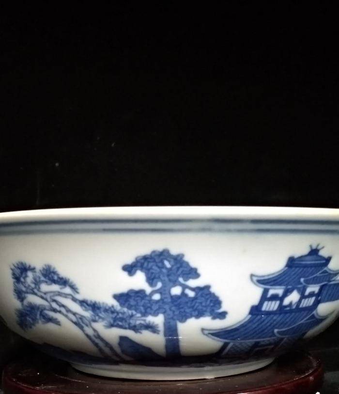 英国回流的人民瓷厂青花大碗图5