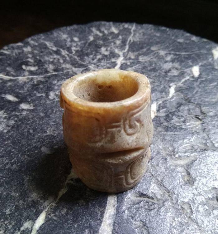 欧洲回流 神人兽面纹 搬指图3
