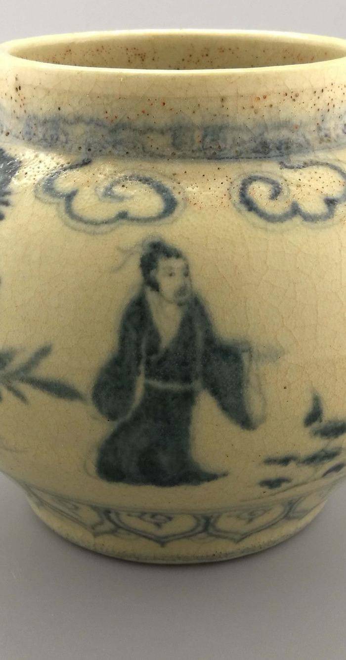 青花高士图罐子图7