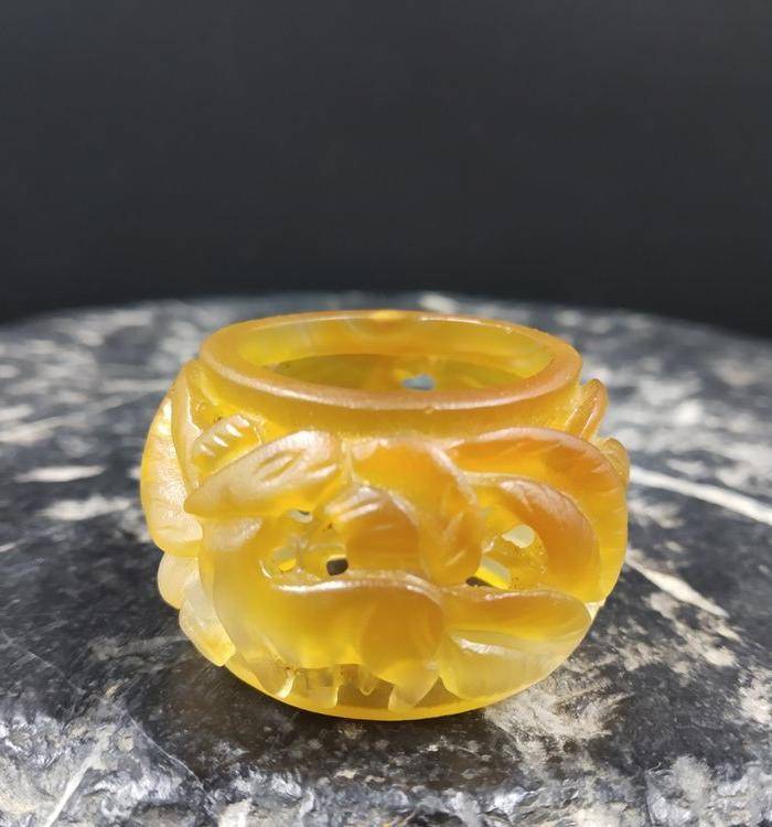压轴精品 辽金玉玛瑙 秋山玉扳指图3