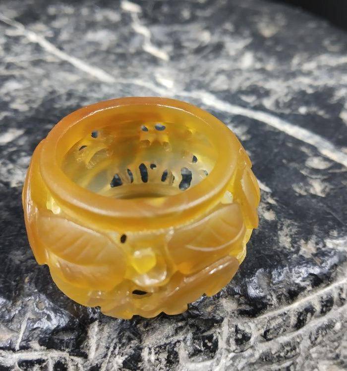 压轴精品 辽金玉玛瑙 秋山玉扳指图5