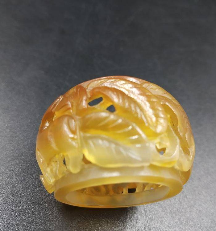 压轴精品 辽金玉玛瑙 秋山玉扳指图7