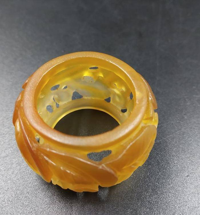 压轴精品 辽金玉玛瑙 秋山玉扳指图8