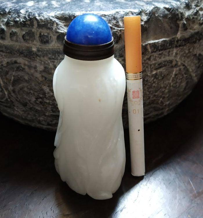和田白玉 白财鼻烟壶图3