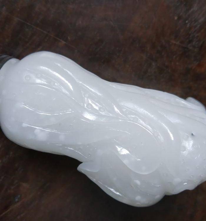 和田白玉 白财鼻烟壶图5