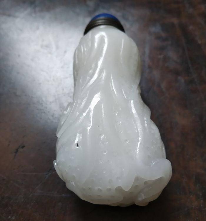 和田白玉 白财鼻烟壶图7