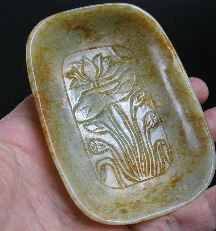回流文房玉 荷花纹饰 水洗图4