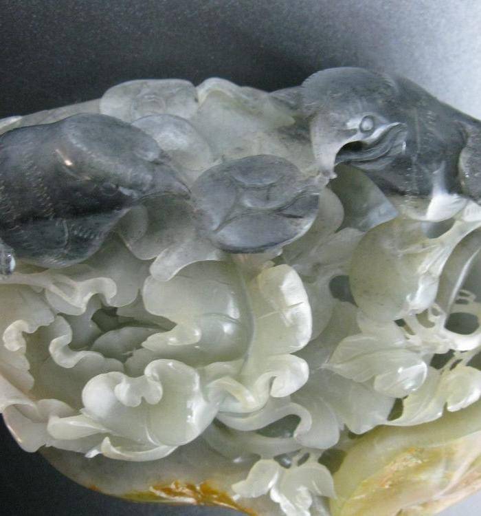压轴精品 青花籽料 富贵连连摆件图4