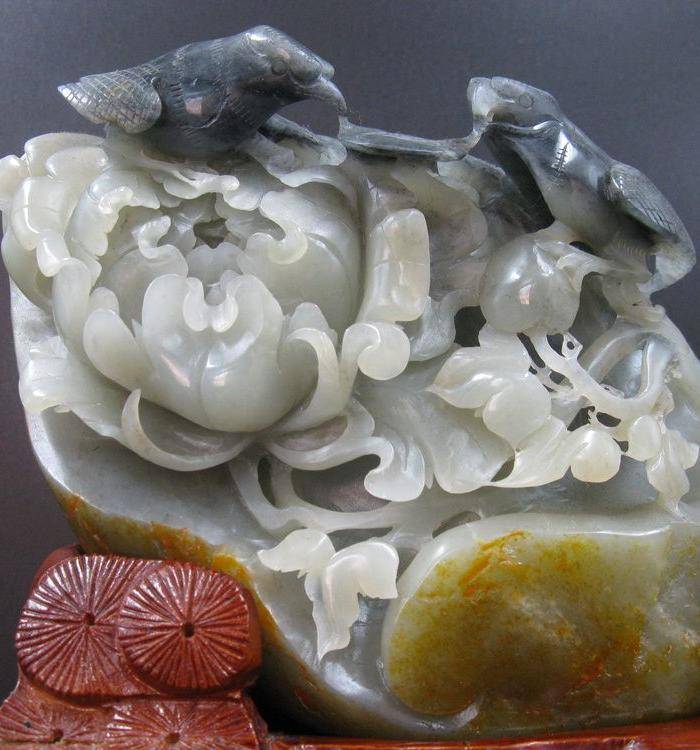 压轴精品 青花籽料 富贵连连摆件图7