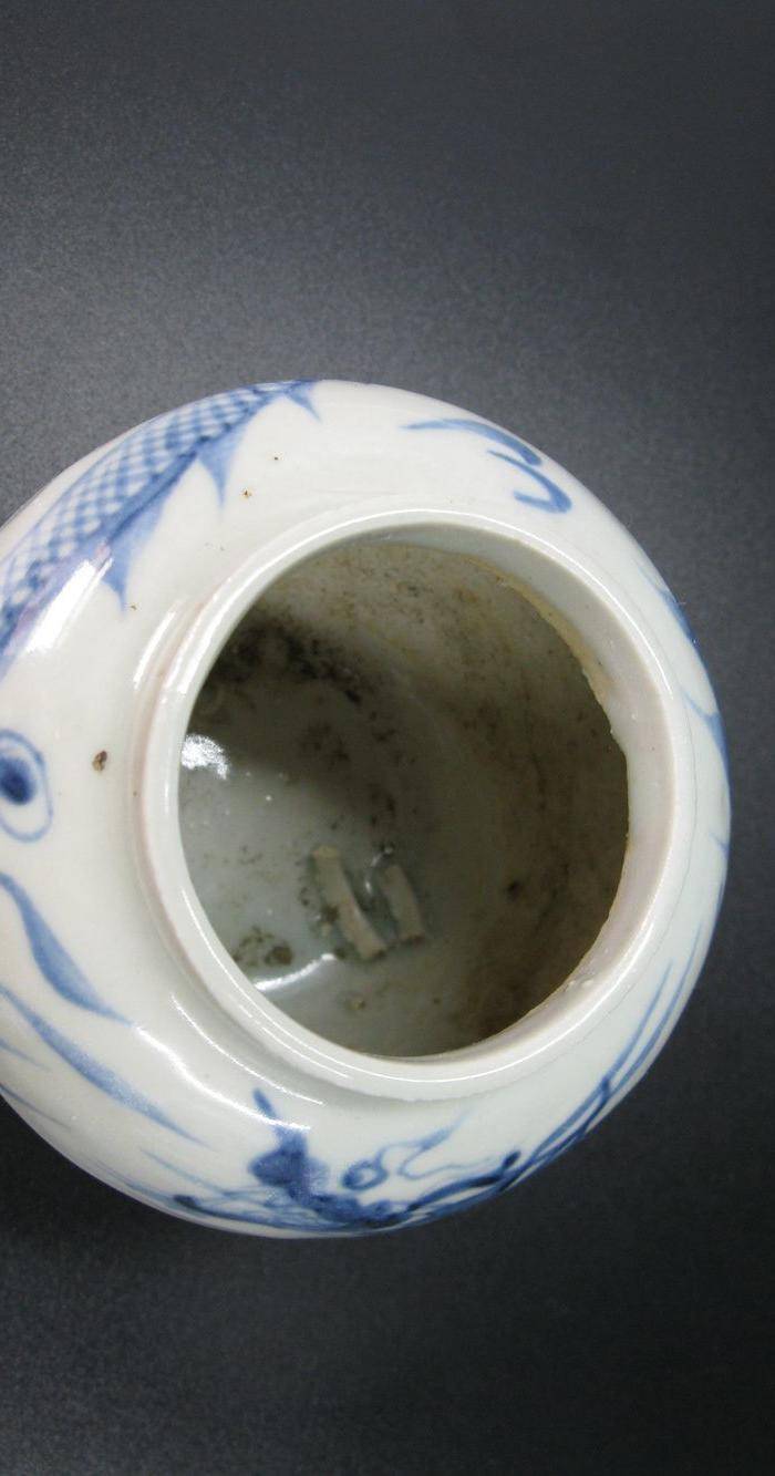 明 青花龙纹罐图5
