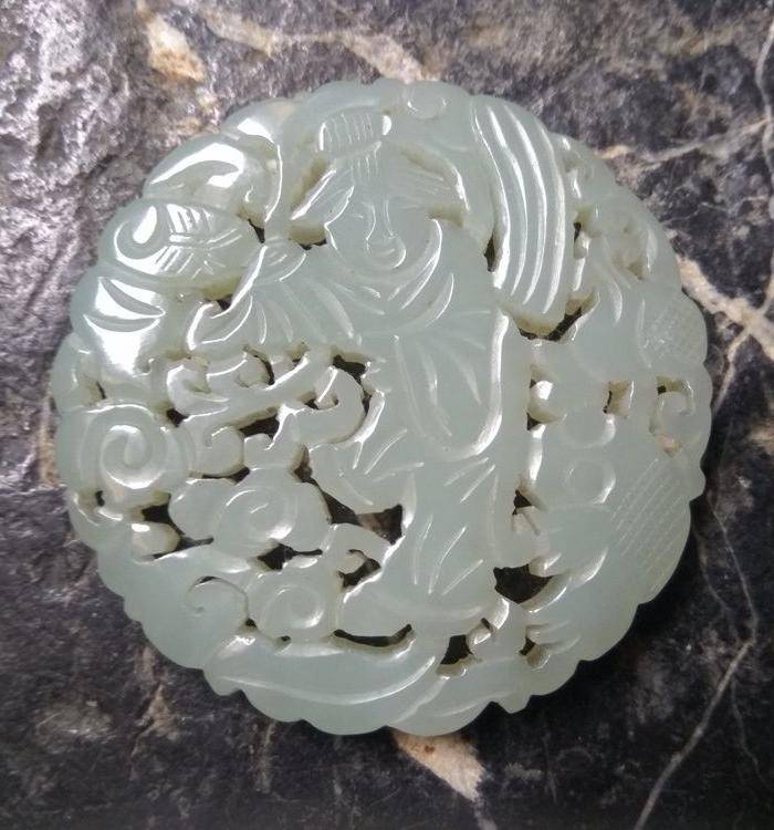 清代 刘海戏金蟾玉佩 开门到代图2