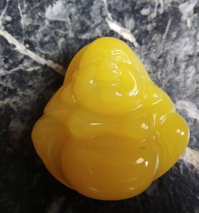 精品 纯天然鸡油黄波罗的海琥珀蜜蜡 弥勒笑佛图3