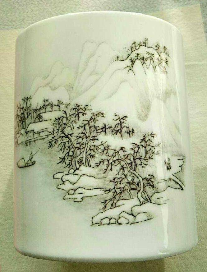 回流之中国醴陵瓷 笔筒图5
