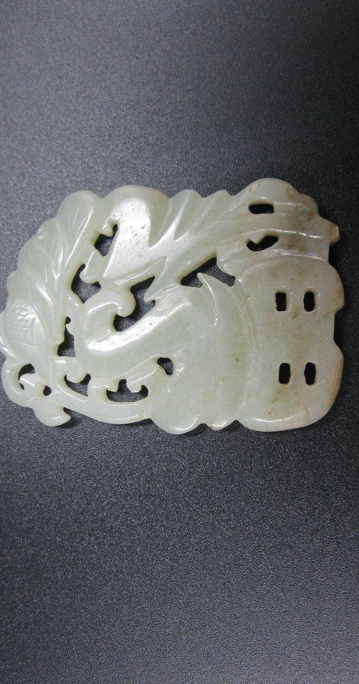 官头福玉佩 清早期老和田青白玉图5
