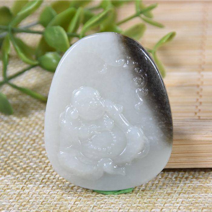和田玉 黑皮料 俏色 欢喜佛图3