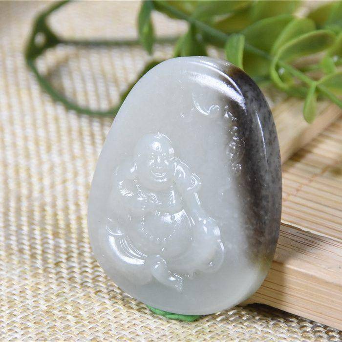 和田玉 黑皮料 俏色 欢喜佛图4