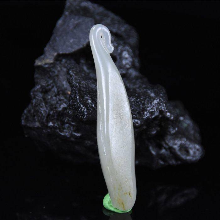和田玉 籽玉 满皮 秀气 玉兰花图4