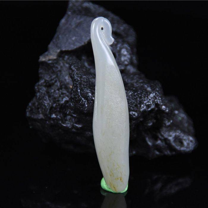 和田玉 籽玉 满皮 秀气 玉兰花图3