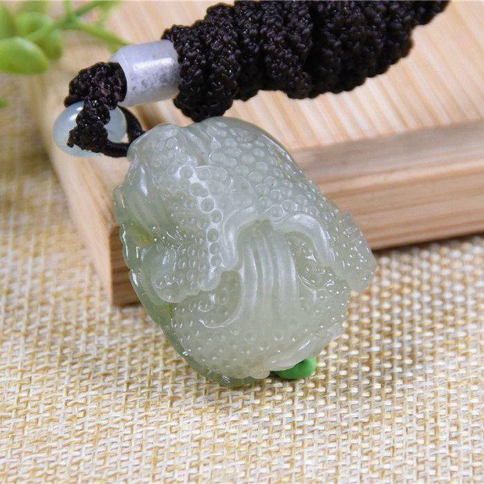 和田玉 带翠 送福大白菜图5
