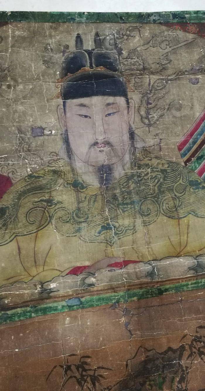 清代 道教人物 水陆画 立轴图4
