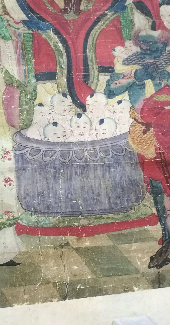 清代 道教人物 水陆画 立轴图6