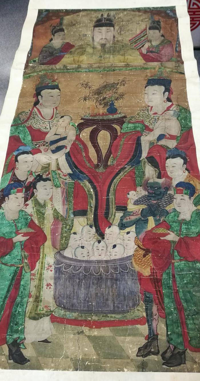 清代 道教人物 水陆画 立轴图2