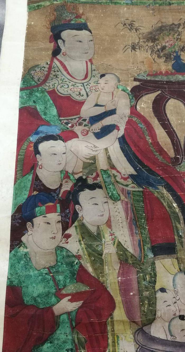 清代 道教人物 水陆画 立轴图7