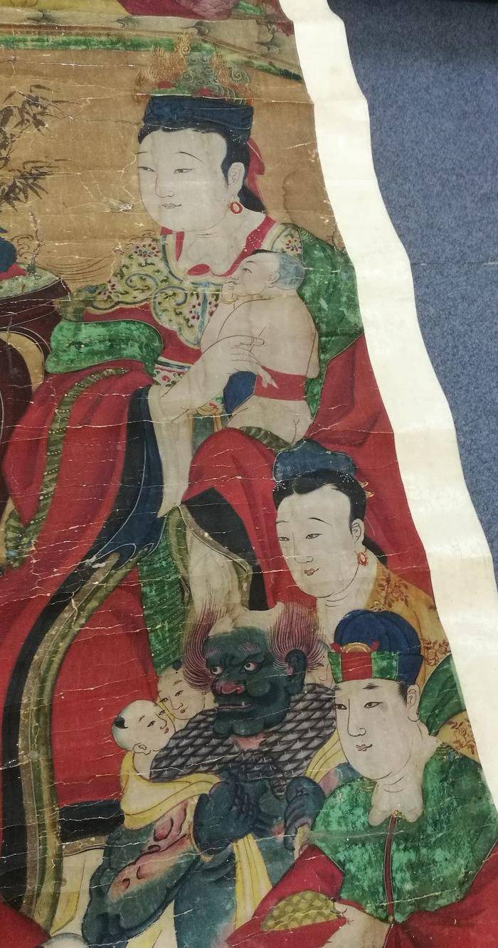 清代 道教人物 水陆画 立轴图8