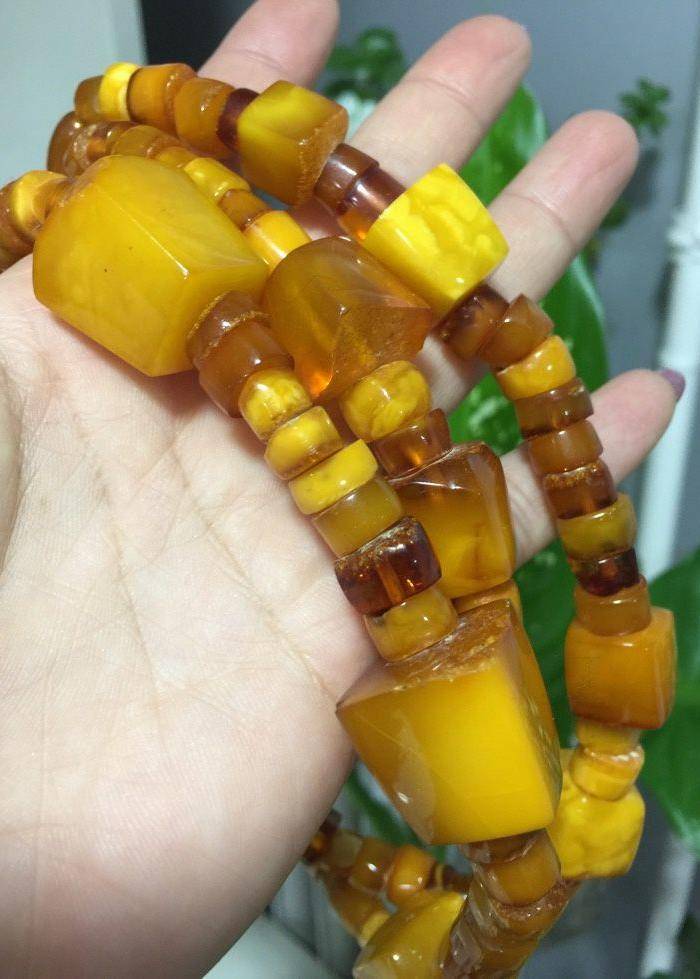8148欧洲回流超大尺寸老蜜蜡项链图8