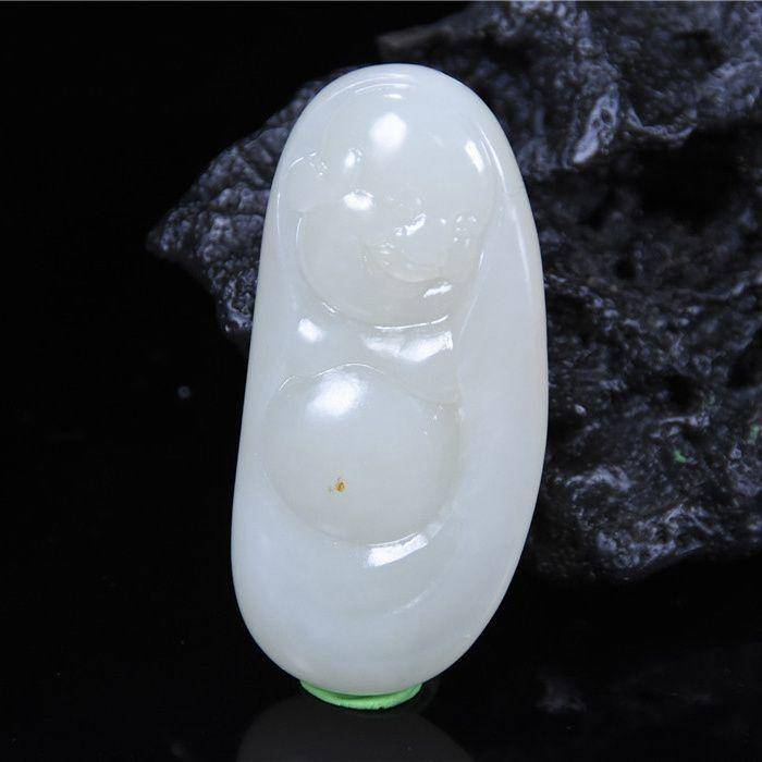 和田玉 籽玉 美皮 欢喜佛 佛引福来图3