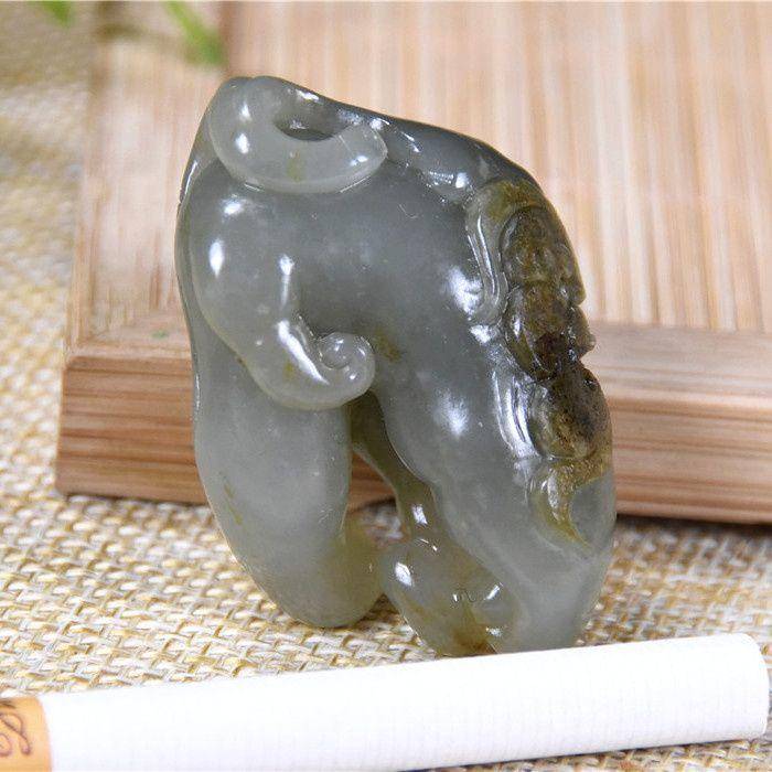 和田玉 籽玉 带翠 佛手图8