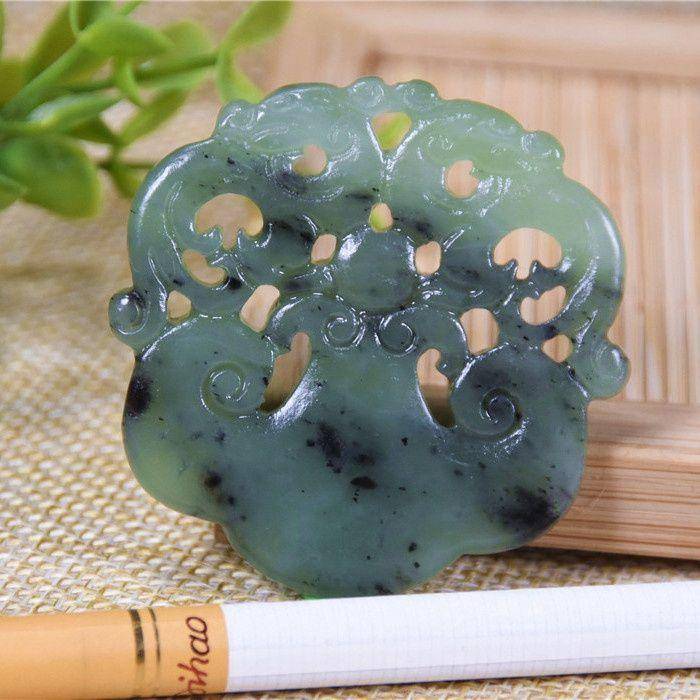 和田玉 碧玉 双龙护主图4