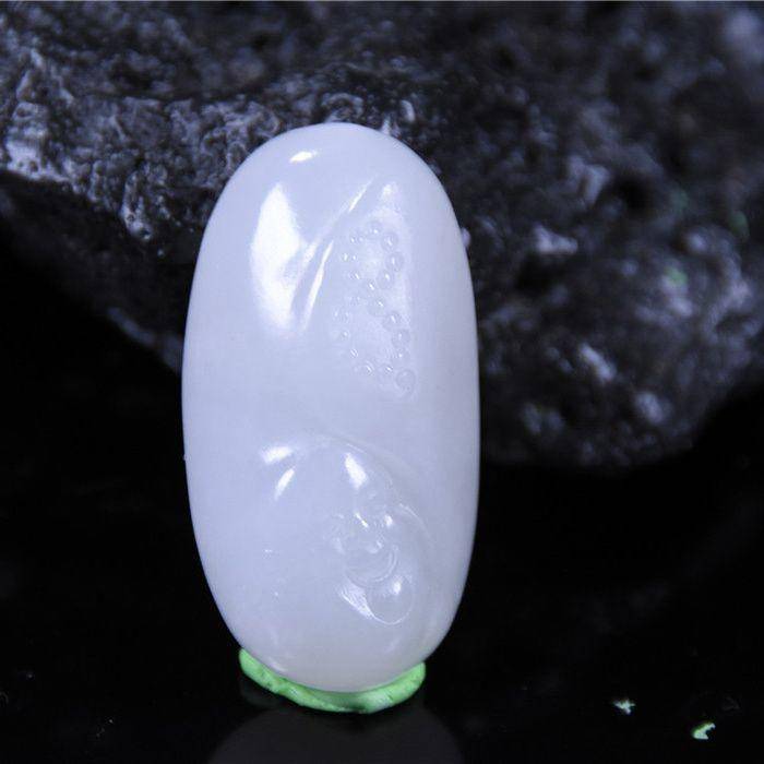 和田玉 欢喜佛 佛引福来图5