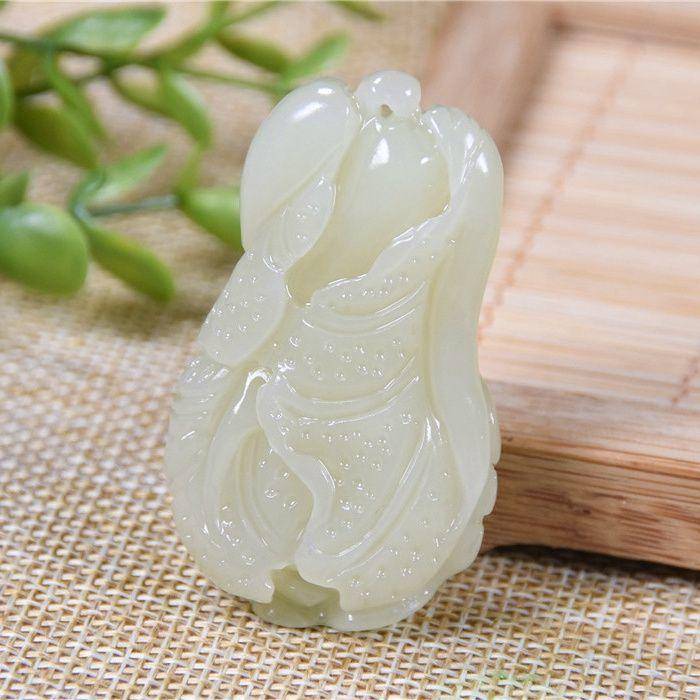 和田玉 黄口料 发财大白菜 细腻图2